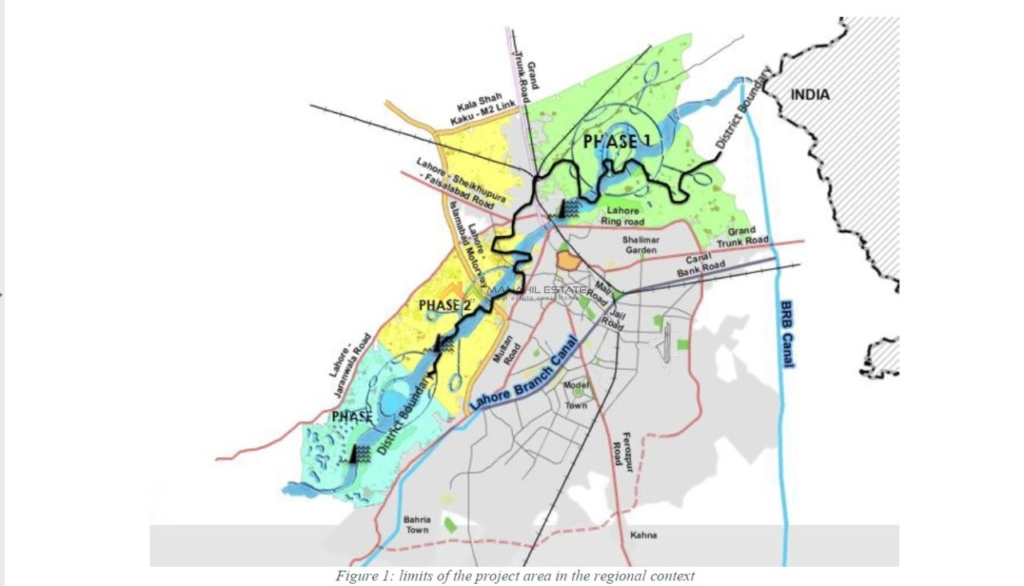 location of RUDA project in Lahore 